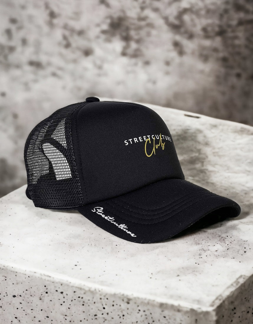 Trucker Hat - Black Signature - MEGASTORES