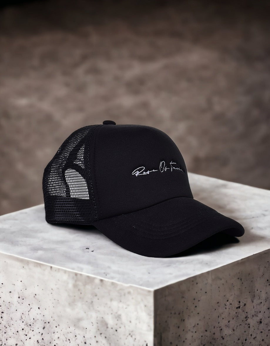 Trucker Hat - Black Signature - MEGASTORES