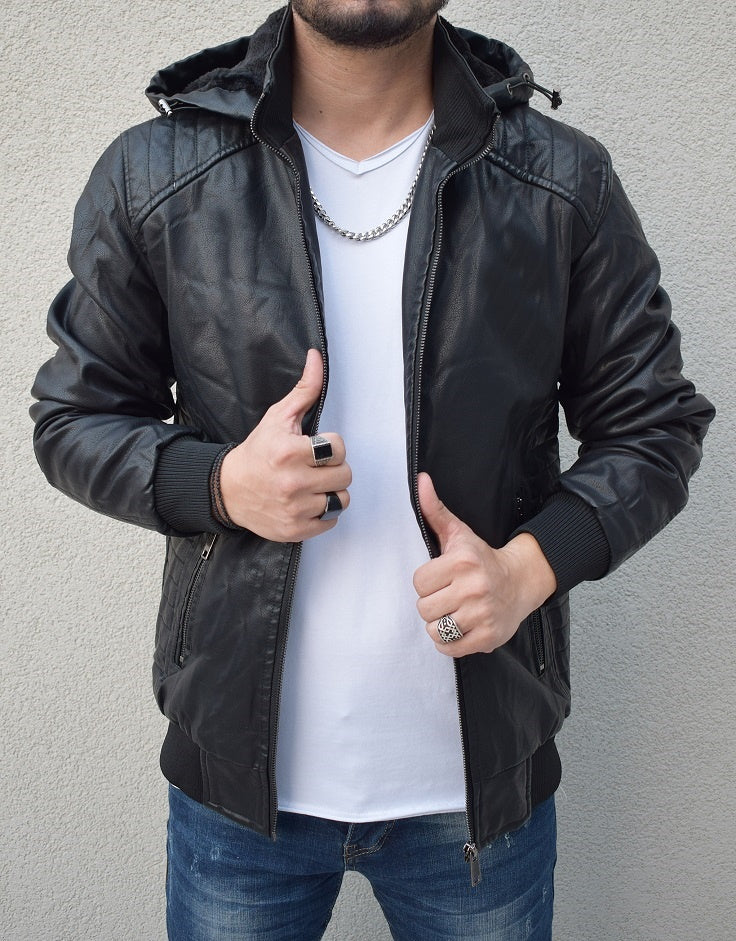 Faux Leather Jacket - MEGASTORES