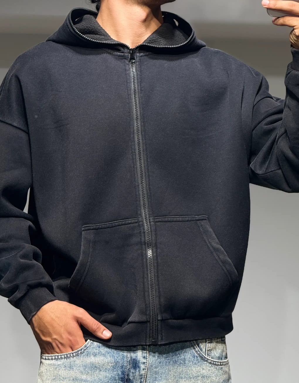 Boxy Fit Full Face Hoodie