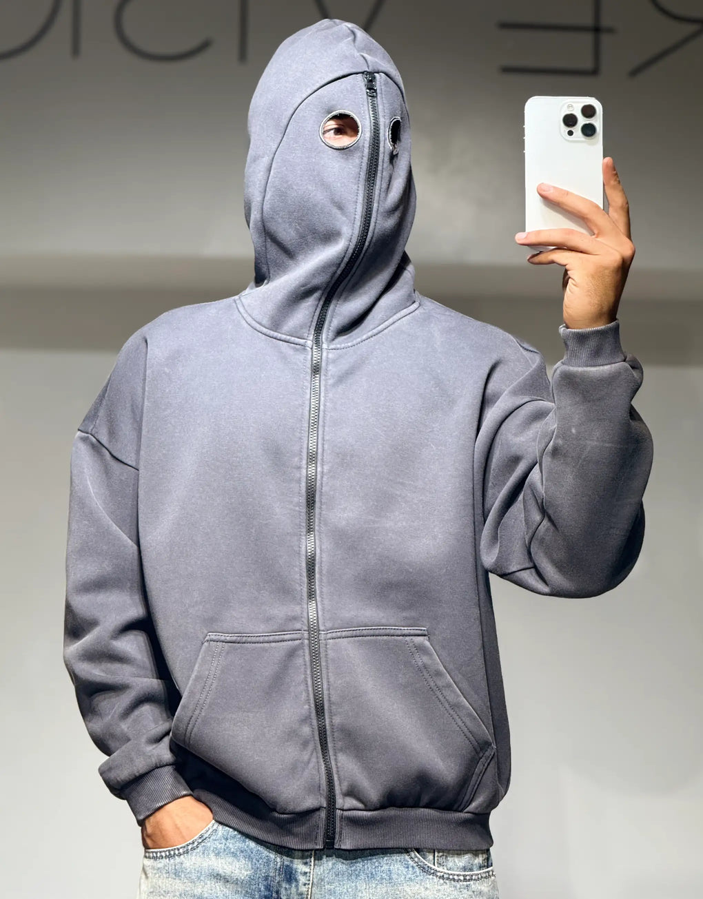 Boxy Fit Full Face Hoodie
