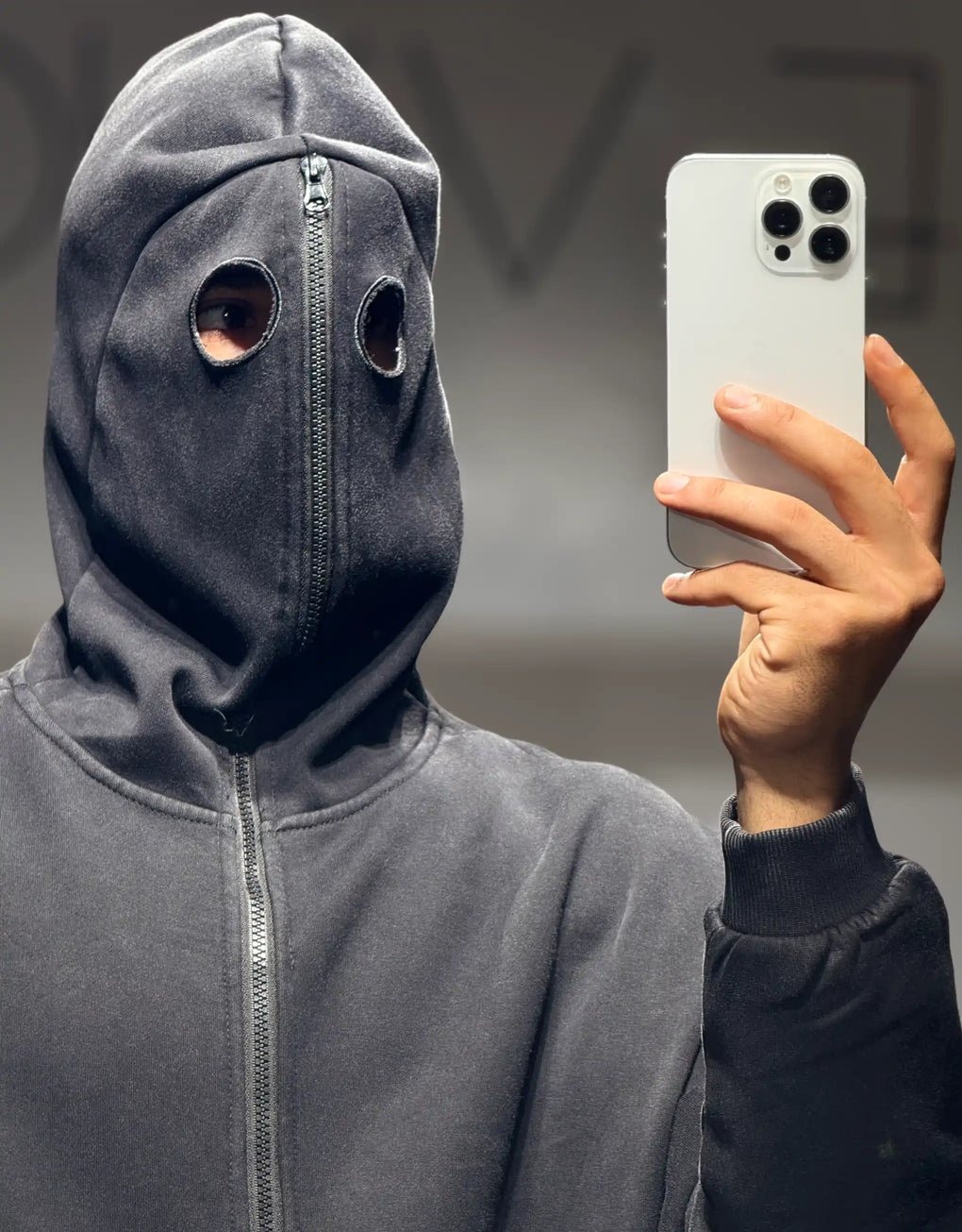 Boxy Fit Full Face Hoodie
