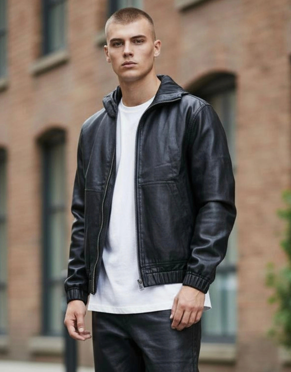 Faux Leather Oversized Jacket