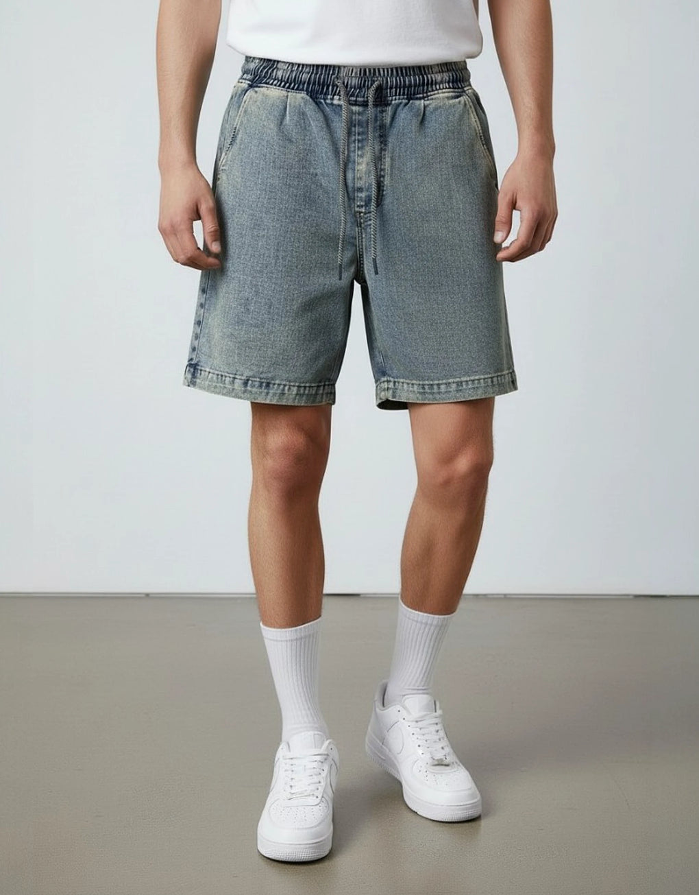 Denim Jogger Short - MEGASTORES