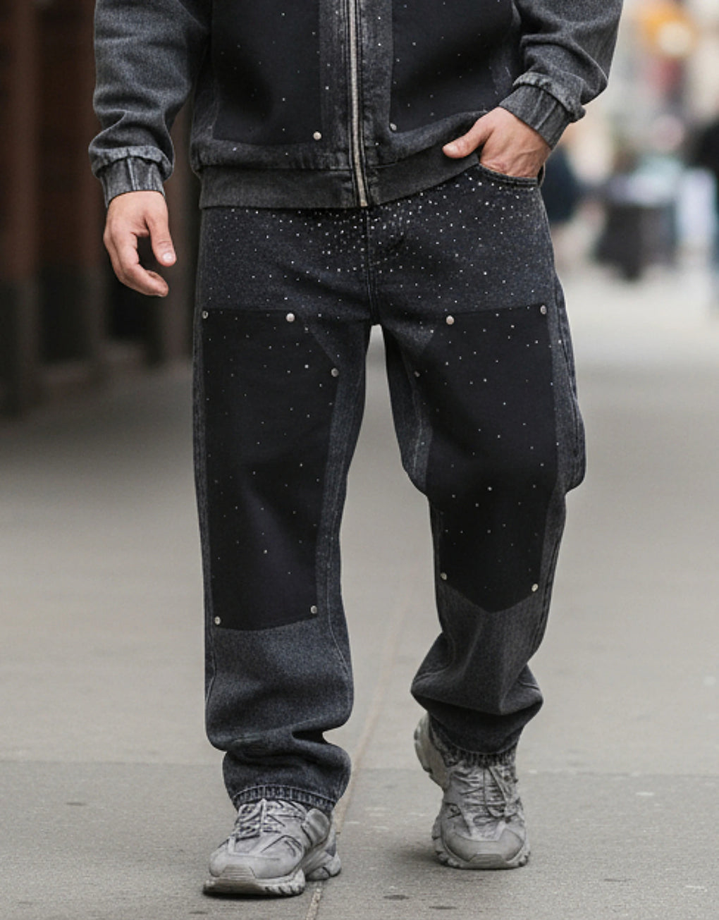 Baggy Rhinestone Jeans