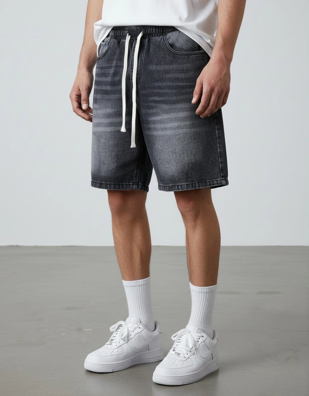 Denim Jogger Short - MEGASTORES