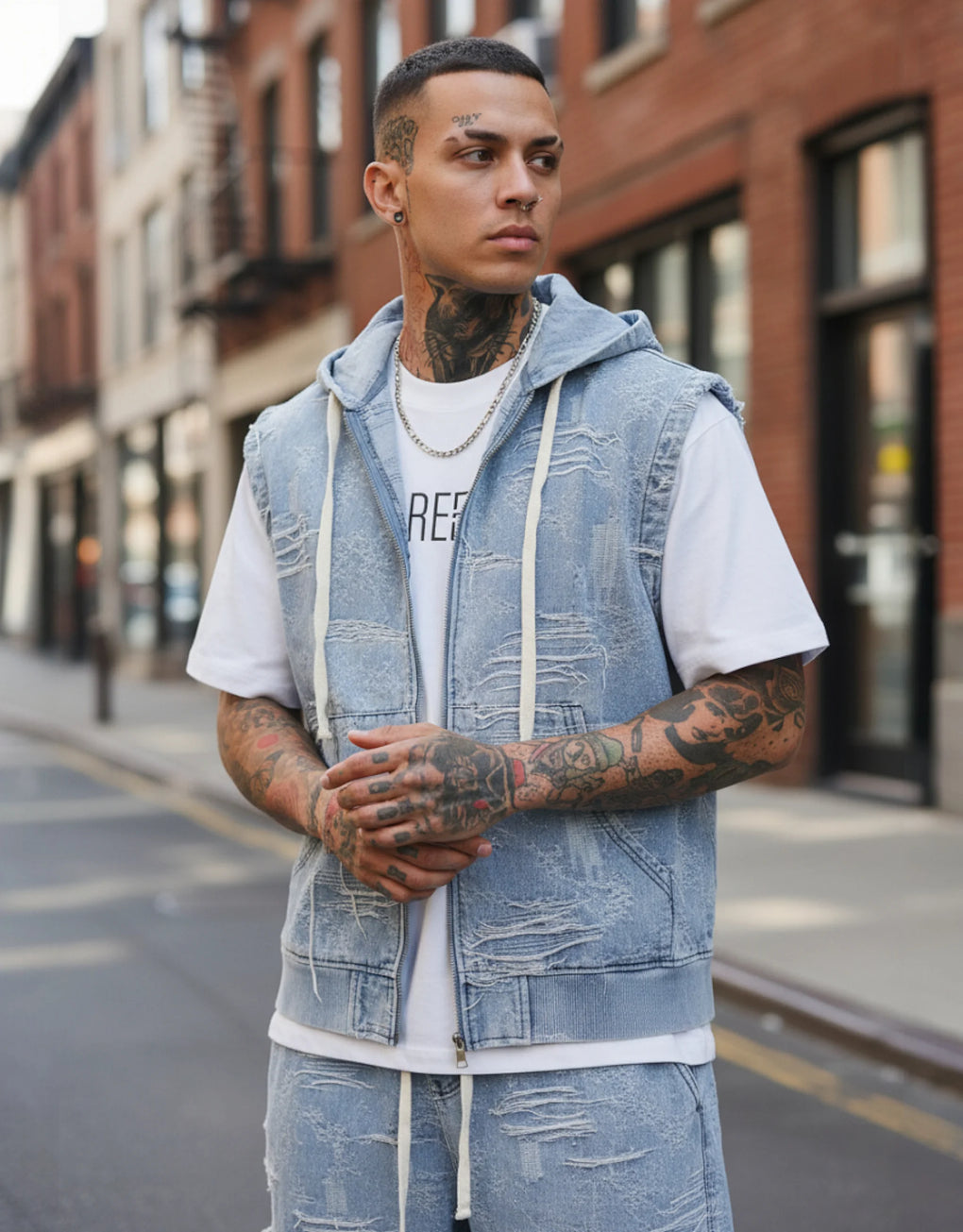 Denim Vest - MEGASTORES