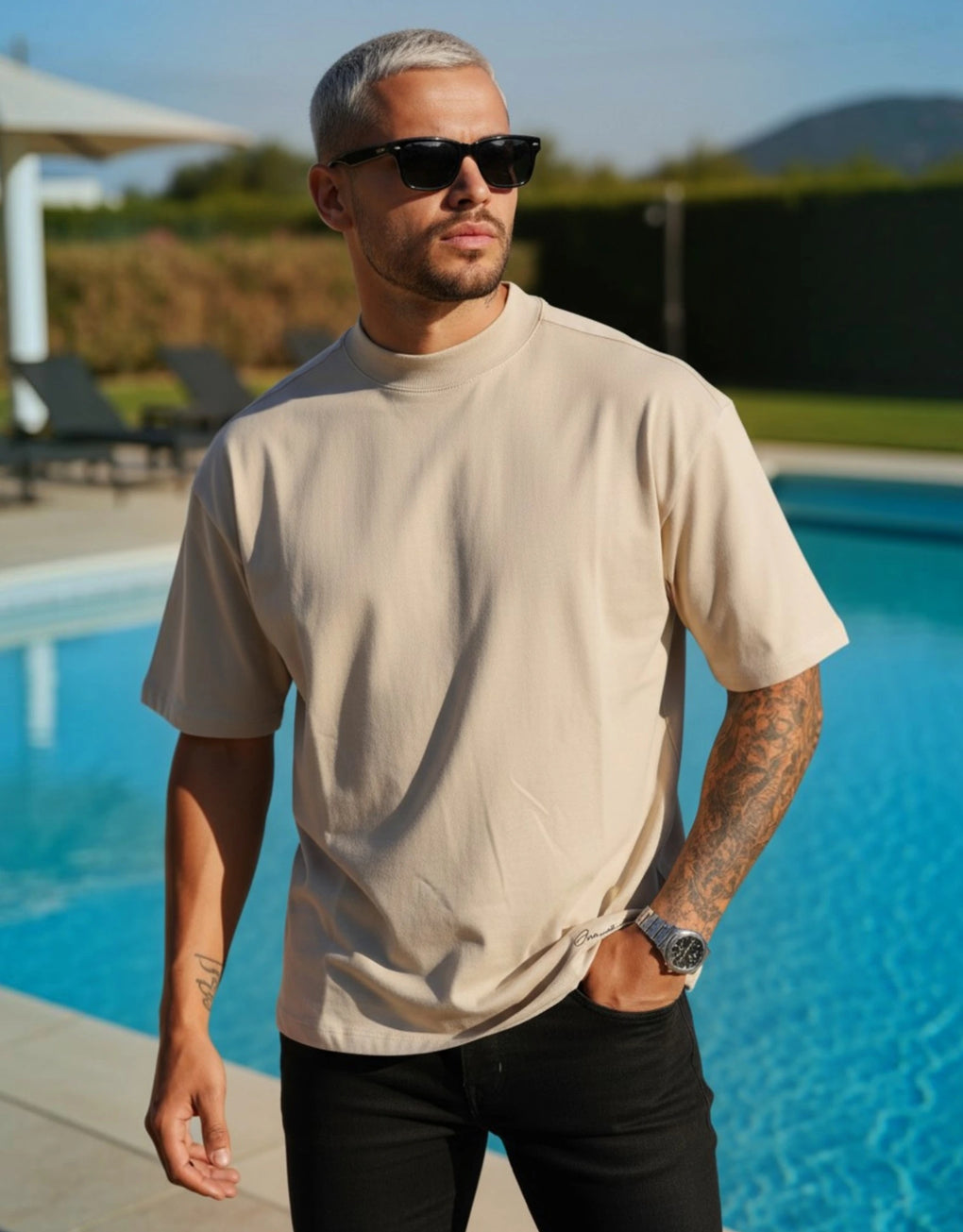 High Neck Oversized Tee