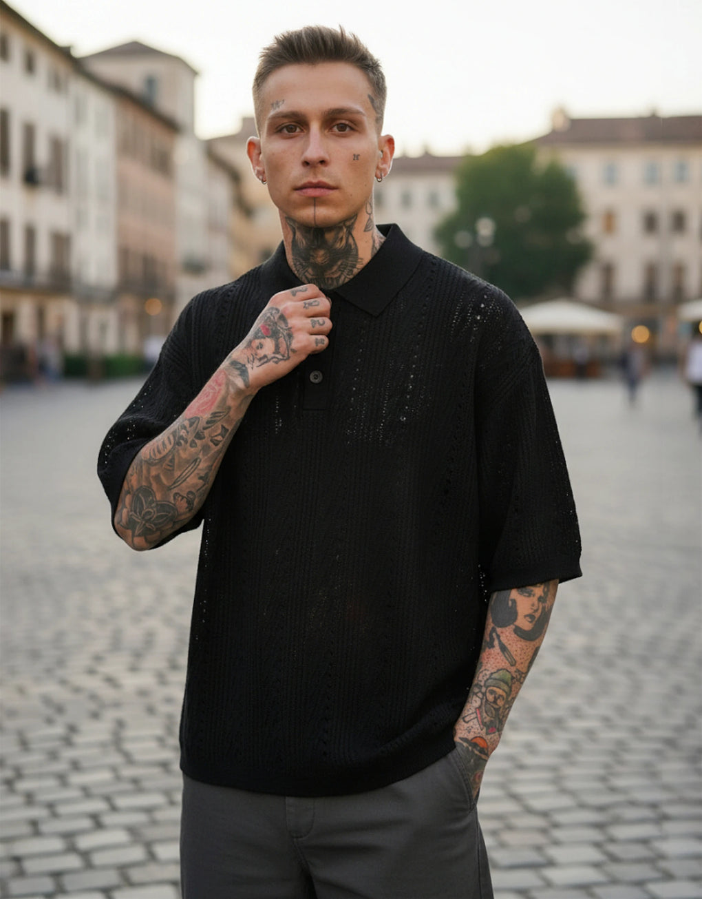 Knitted Oversized Tshirt - MEGASTORES