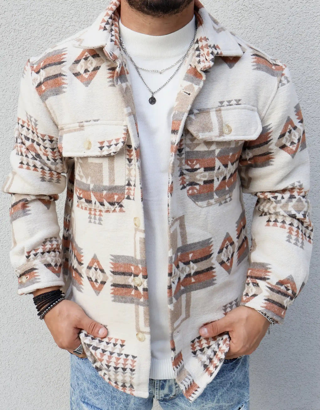 Aztec Print Overshirt