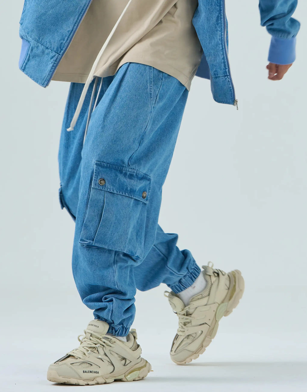 Denim Cargo Jogger