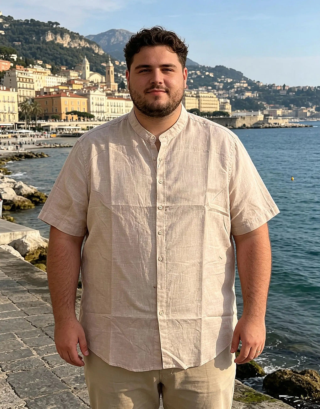 Plus Size Linen Shirt - MEGASTORES
