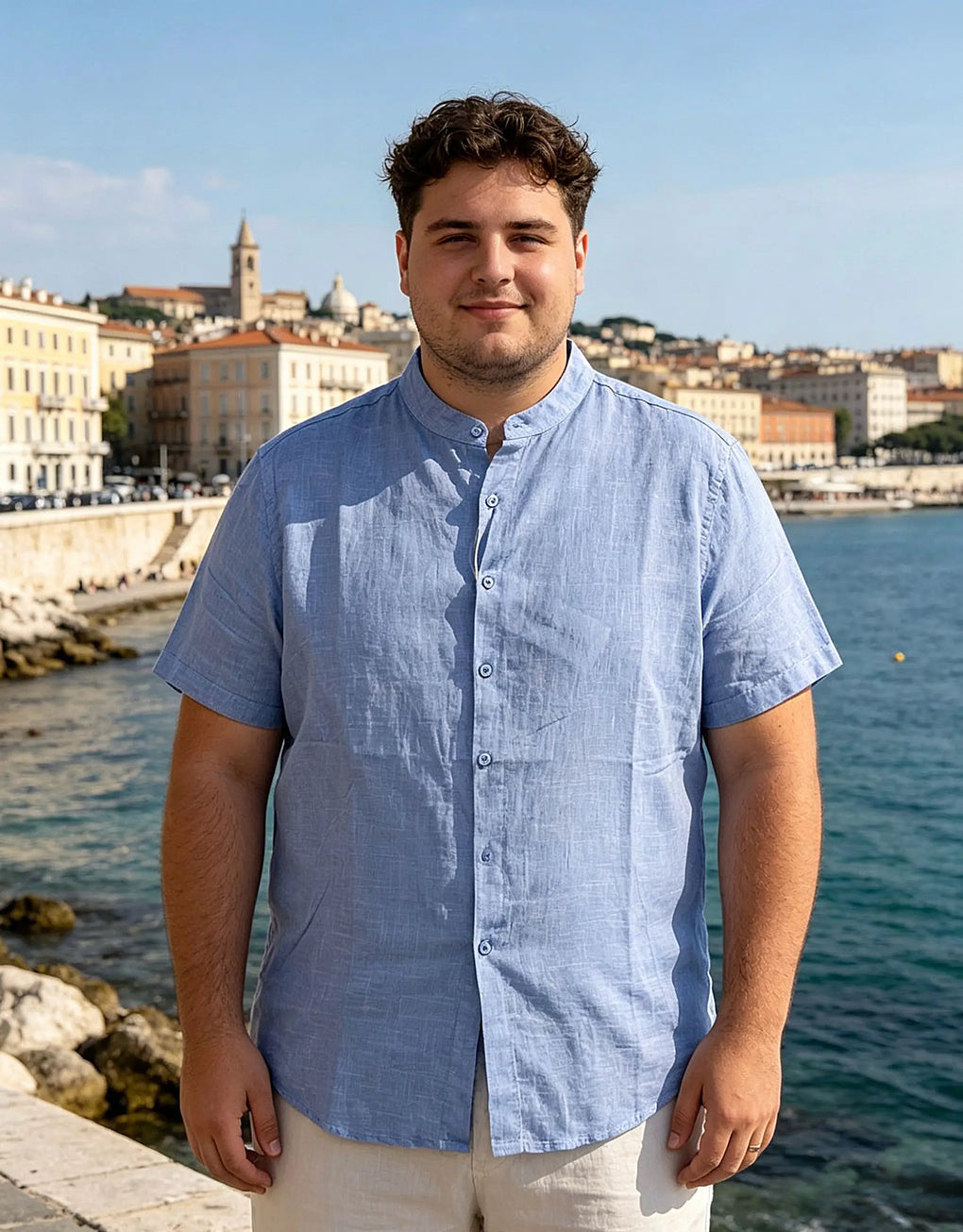 Plus Size Linen Shirt - MEGASTORES