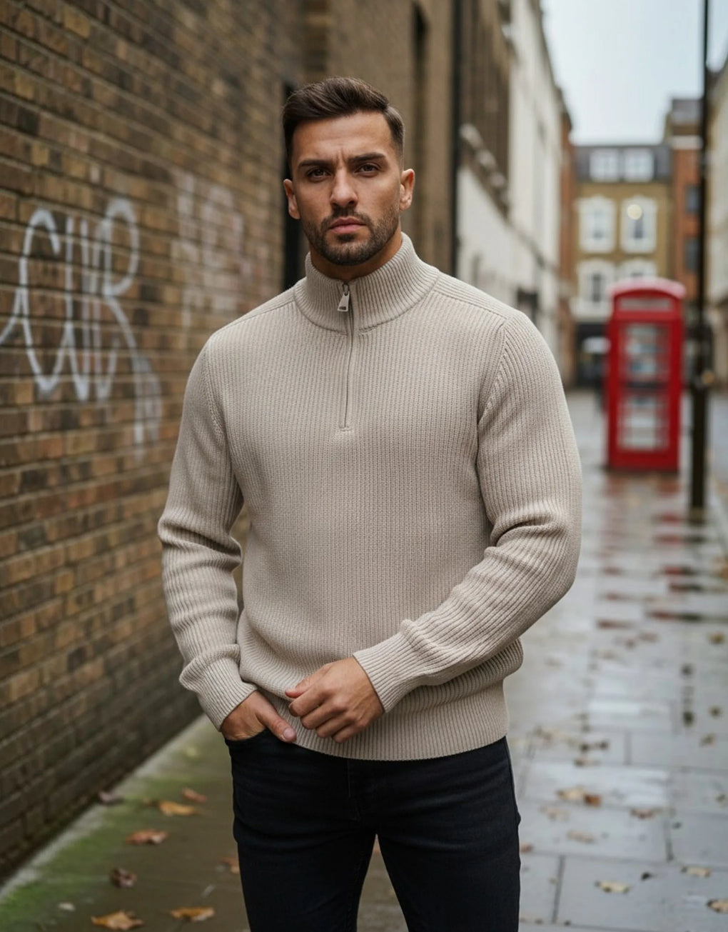 Knitwear Half Zip Neck