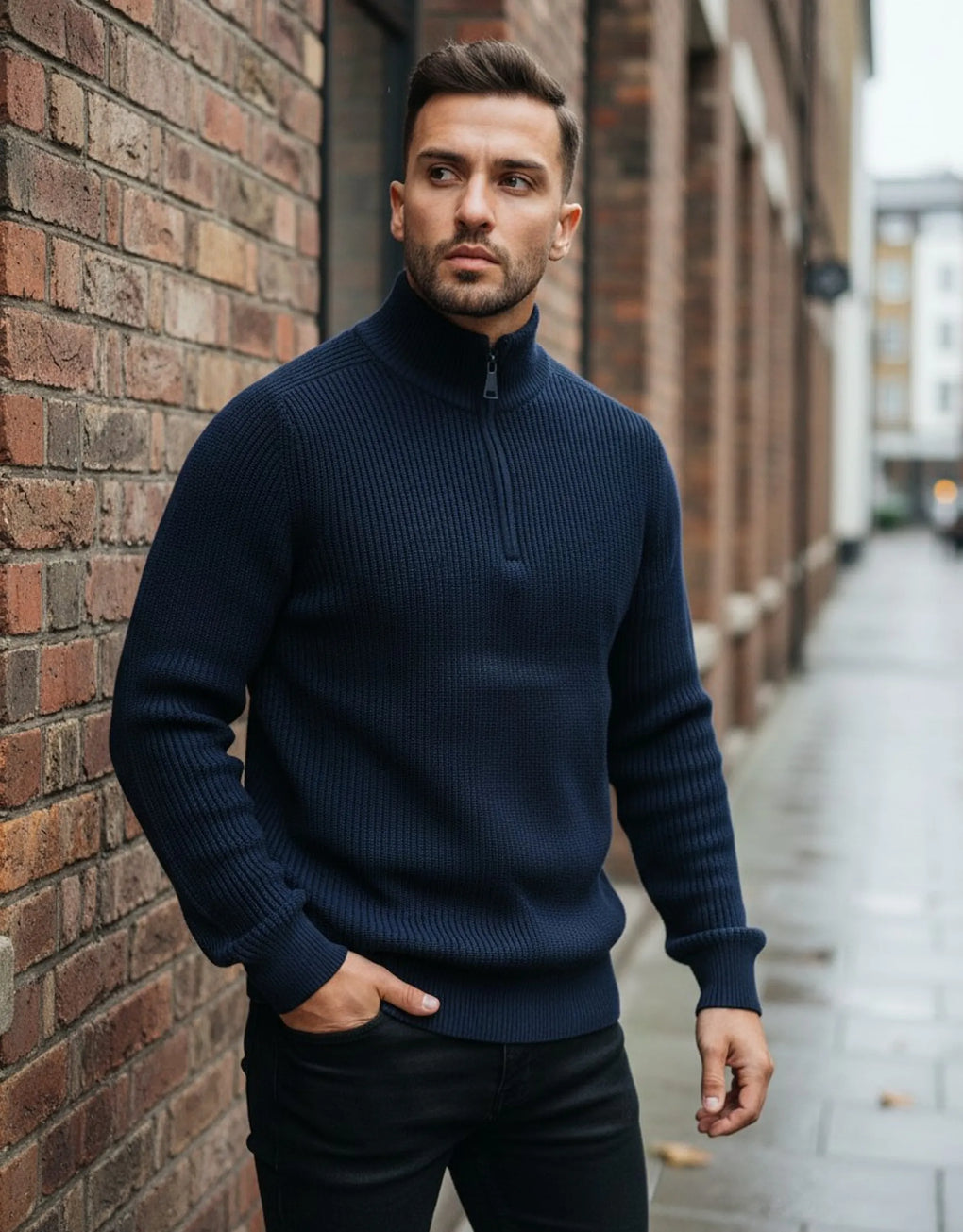 Knitwear Half Zip Neck