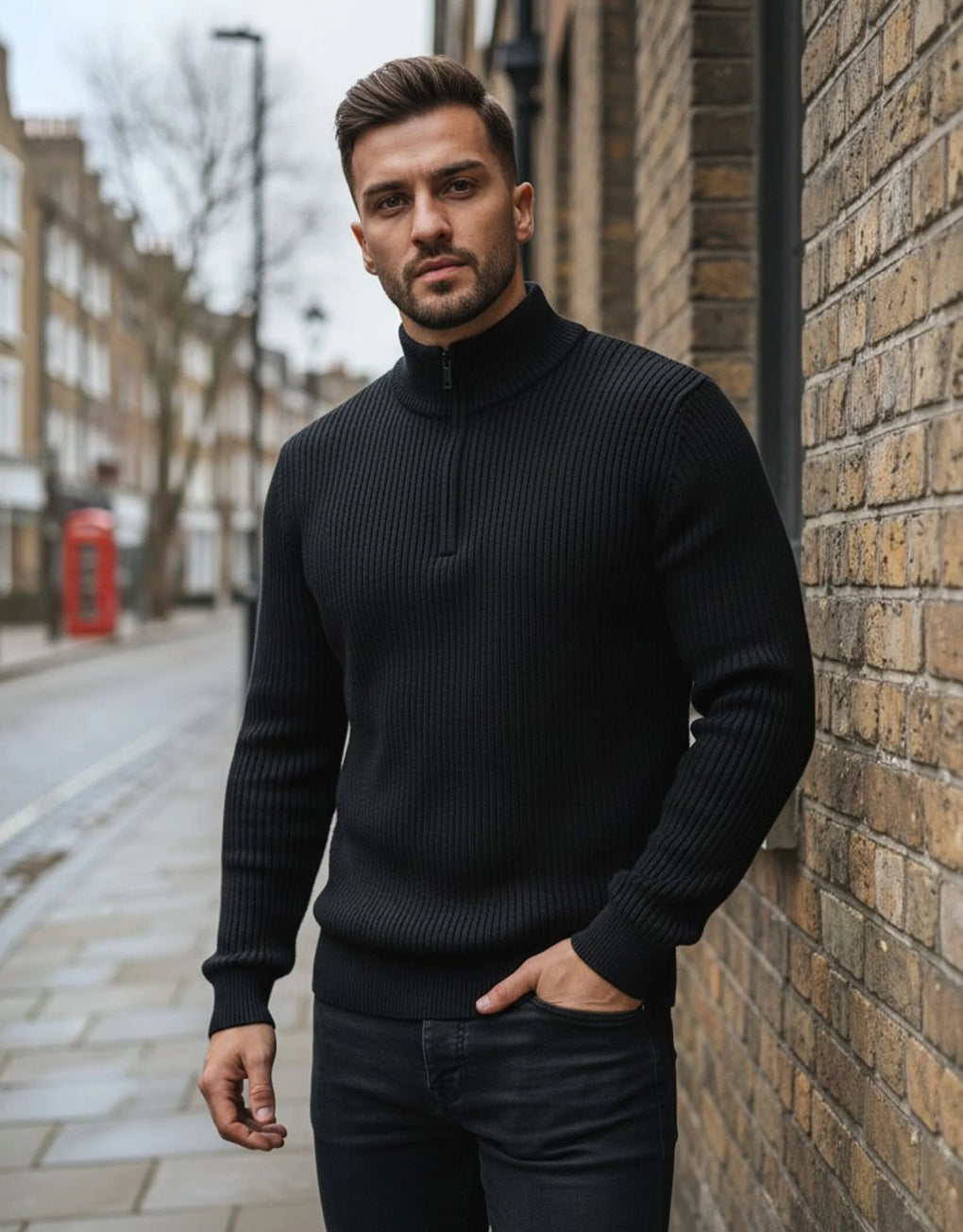 Knitwear Half Zip Neck