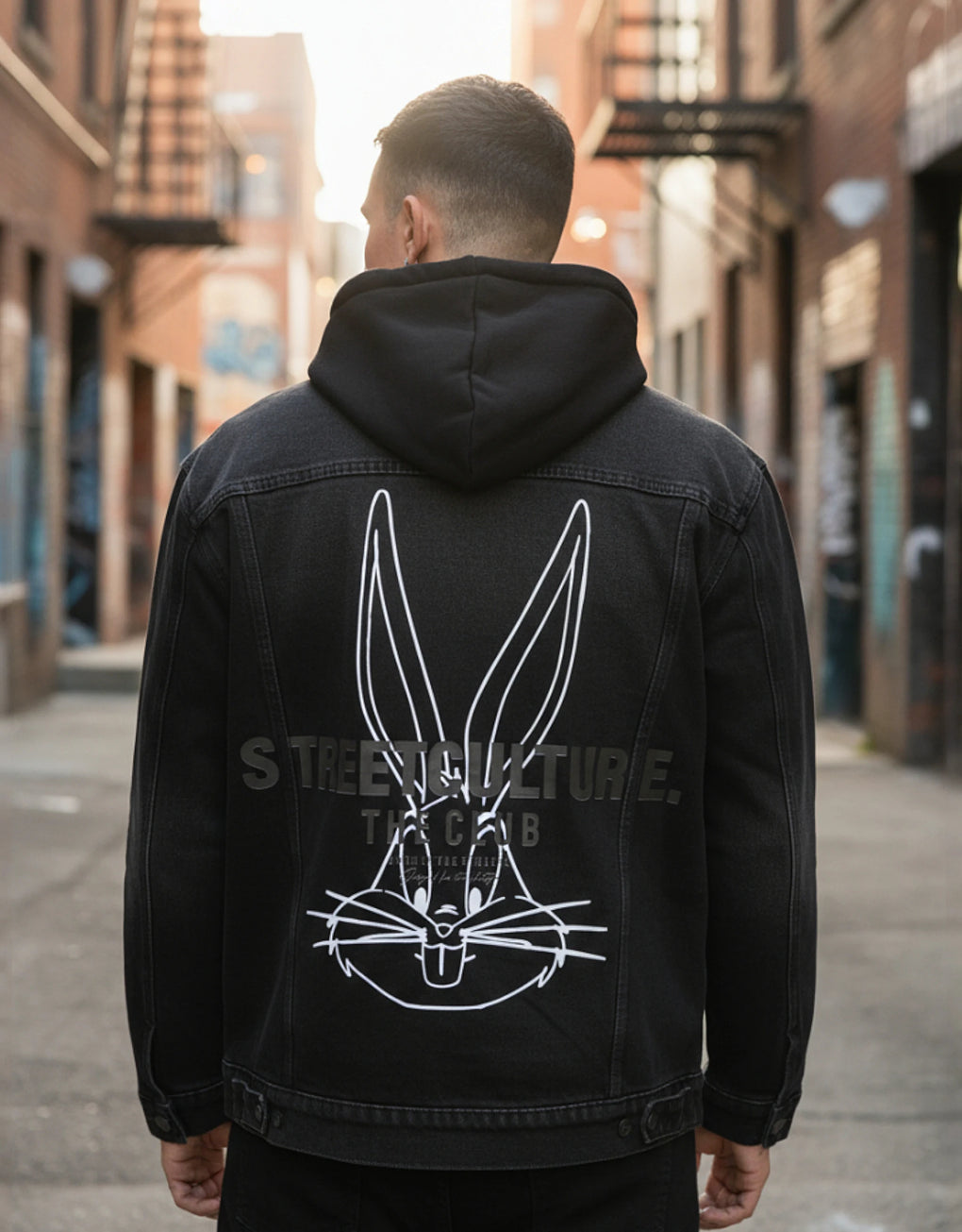 Graphic Denim Jacket