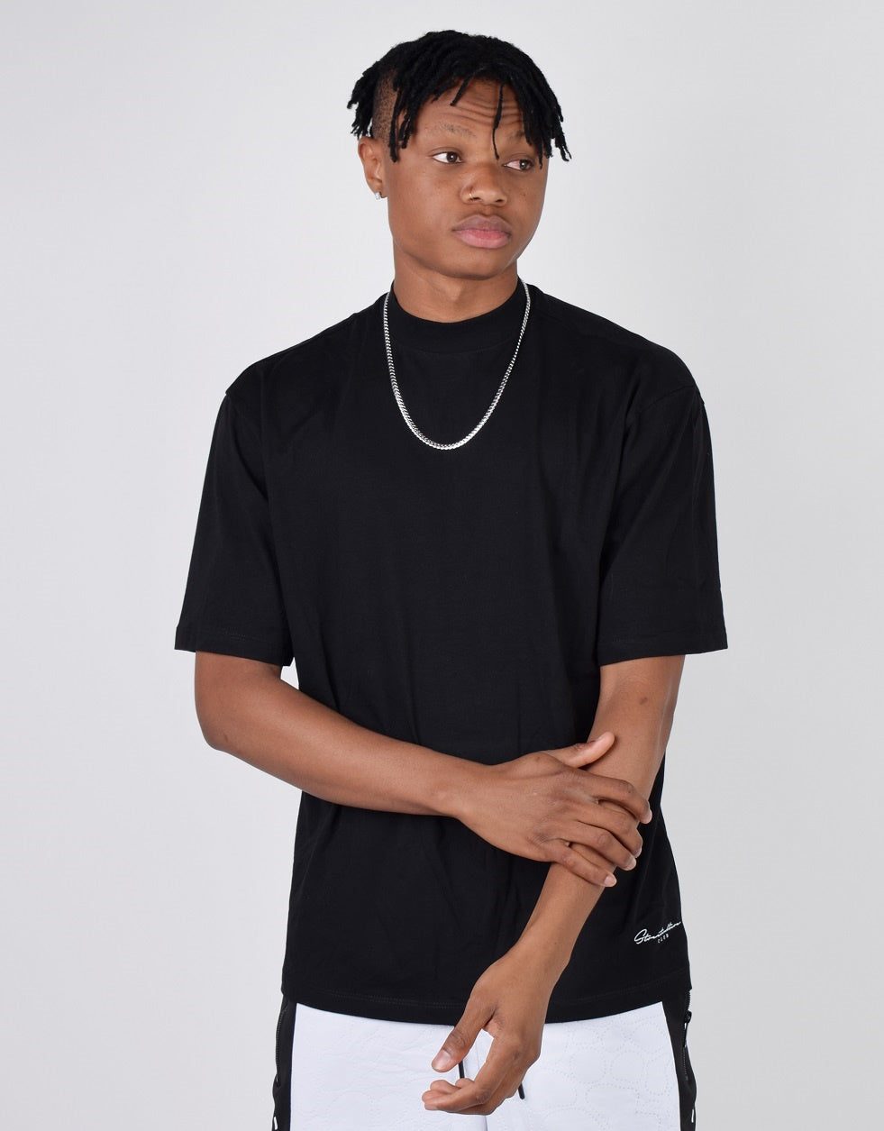 High Neck Oversized Tee - MEGASTORES