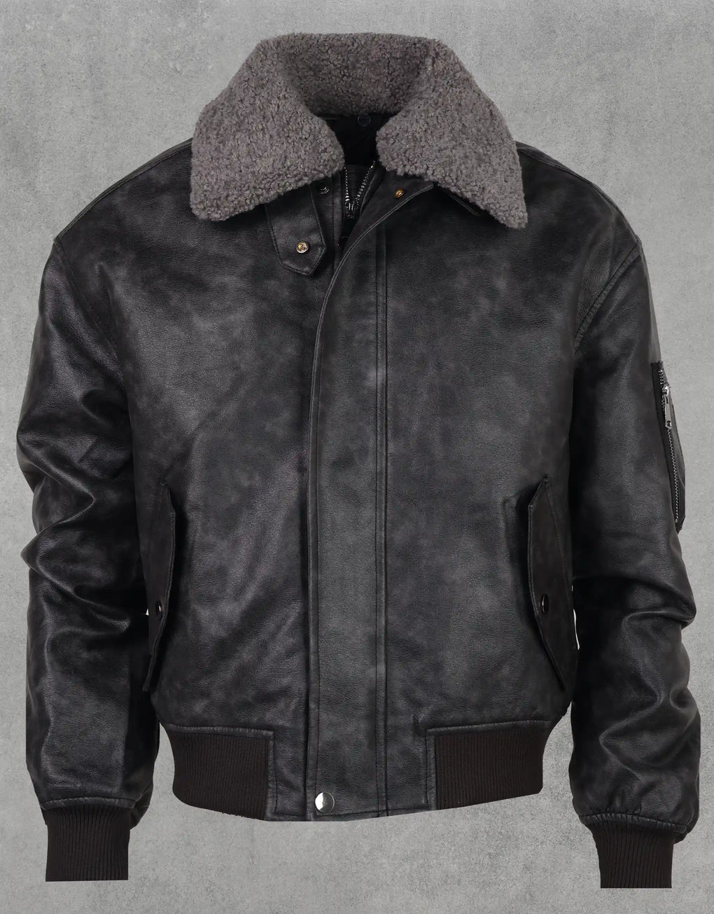 Faux Leather Oversized Jacket