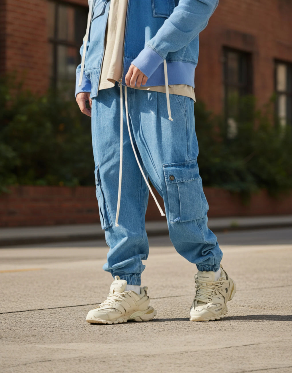 Denim Cargo Jogger