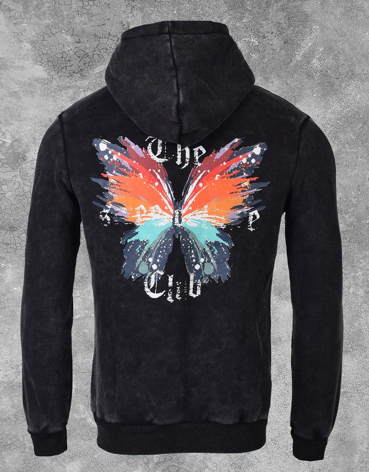 Hoodie Butterfly Washed